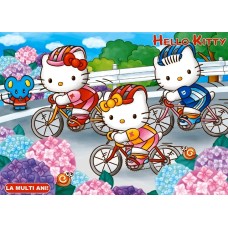 KMD3Z Foaie zahar Hello Kitty pe bicicleta 29x20cm